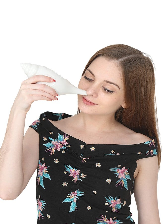 Qimacplus Leak Proof Durable Ceramic Neti Pot Non-Metallic & Comfortable Grip with 10 Sachet Neti Salt | Microwave and Dishwasher Friendly Natural Treatment for Sinus and Congestion (White) - Image 4